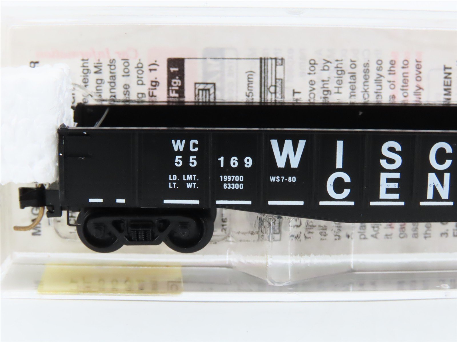 N Scale Micro-Trains 46330 Wisconsin Central 50' Gondola with Fishbelly Side RTR