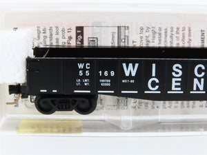 N Scale Micro-Trains 46330 Wisconsin Central 50' Gondola with Fishbelly Side RTR