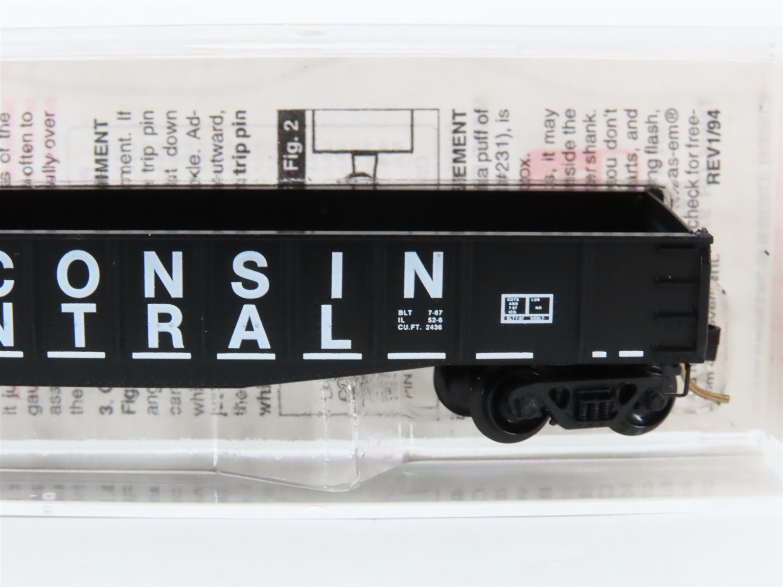 N Scale Micro-Trains 46330 Wisconsin Central 50' Gondola with Fishbelly Side RTR