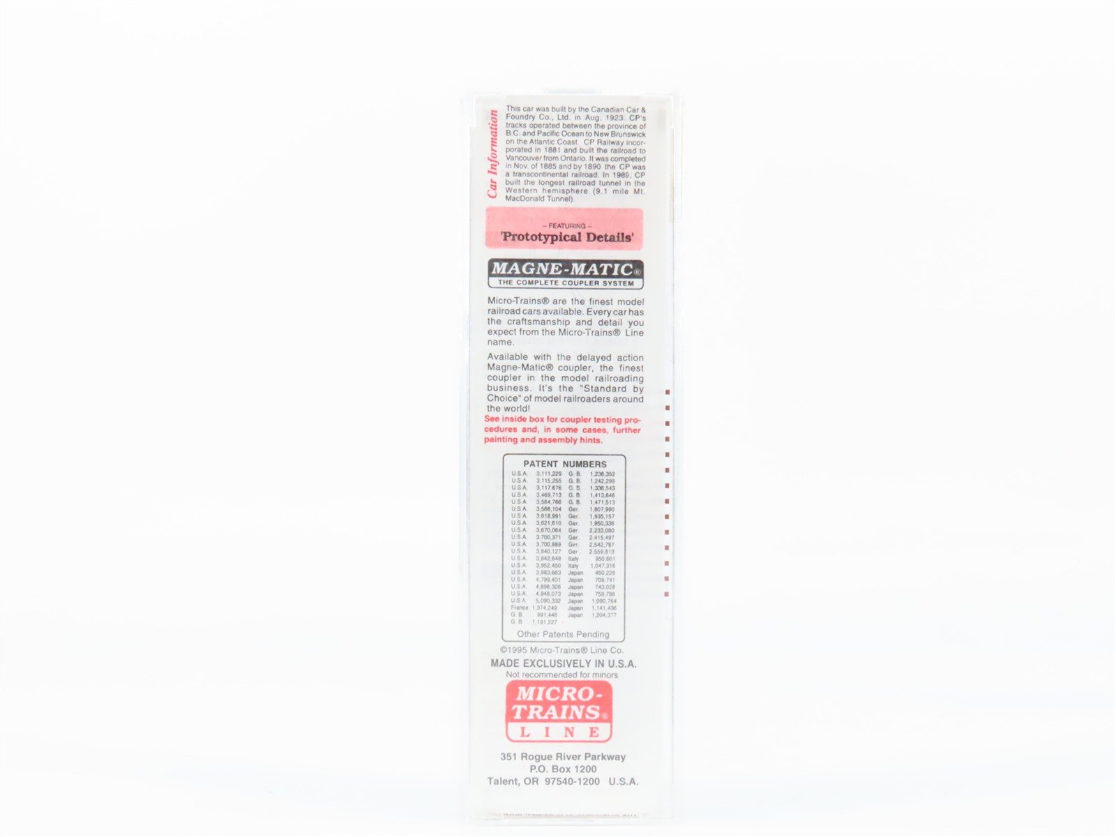 N Scale Micro-Trains 44040 CP Canadian Pacific 50' Flat Car 300055 RTR