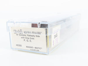 N Scale Micro-Trains 46300 PGE Pacific Great Eastern 50' Fishbelly Gondola RTR