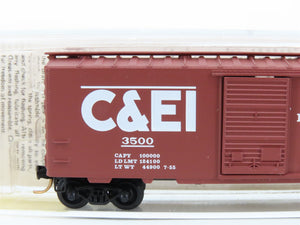 N Scale Micro-Trains 20560 C&EI Chicago & Eastern Illinois 40' Box Car 3500 RTR
