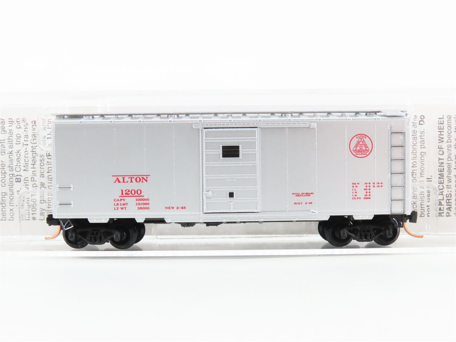N Scale Micro-Trains 20586 ALT Alton Railroad 40' Box Car 1200 RTR