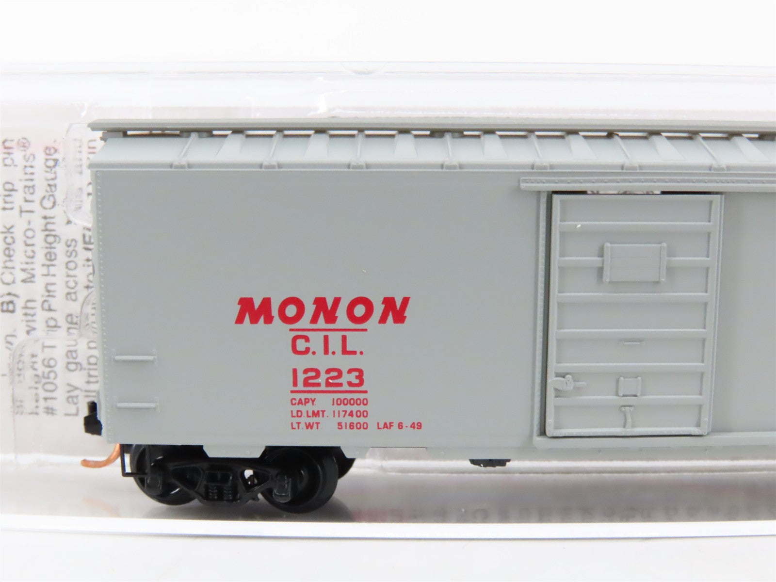 N Scale Micro-Trains 20576 CIL Monon 40' Box Car 1223 RTR