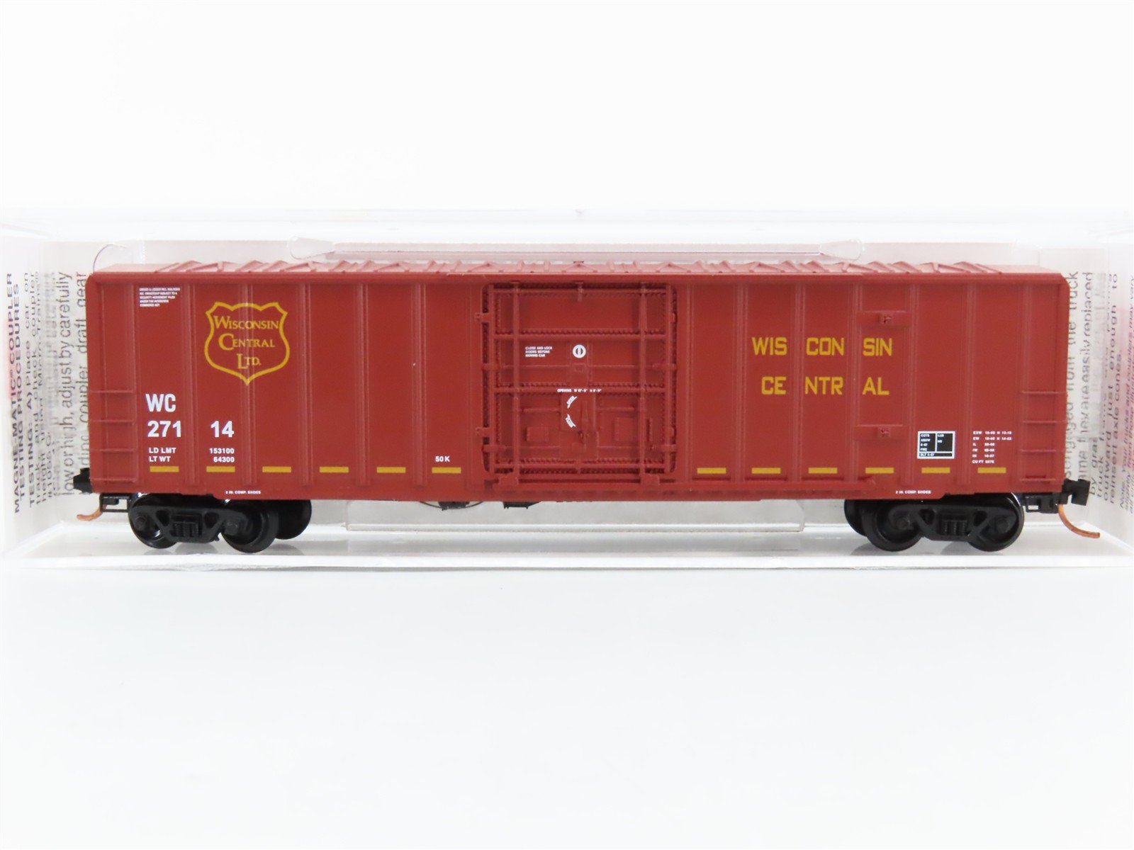 N Scale Micro-Trains 27200 WC Wisconsin Central 50' Box Car 27114 RTR