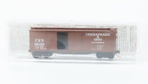 N Scale Micro-Trains 43070 C&O Chesapeake & Ohio 40' Box Car 12133 RTR
