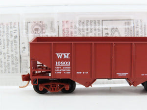 N Scale Micro-Trains 56090 WM Western Maryland 33' 2-Bay Rib Side Hopper RTR