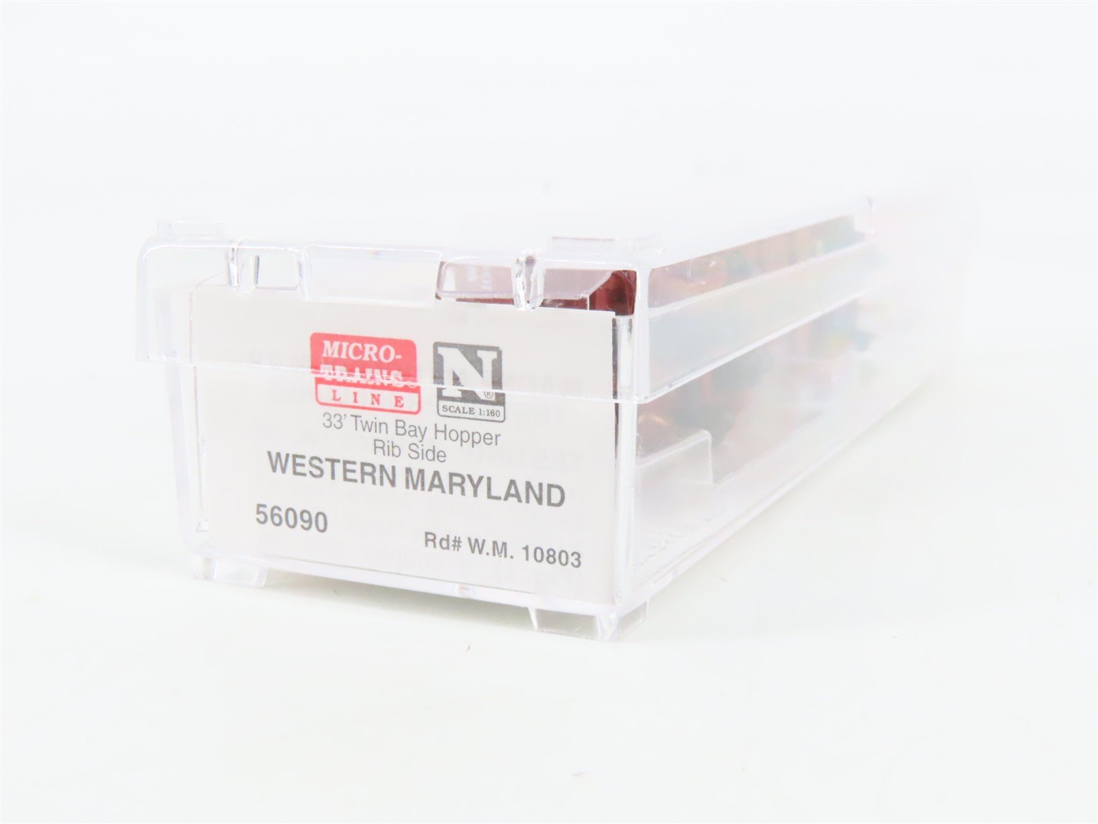 N Scale Micro-Trains 56090 WM Western Maryland 33' 2-Bay Rib Side Hopper RTR