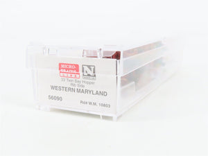 N Scale Micro-Trains 56090 WM Western Maryland 33' 2-Bay Rib Side Hopper RTR