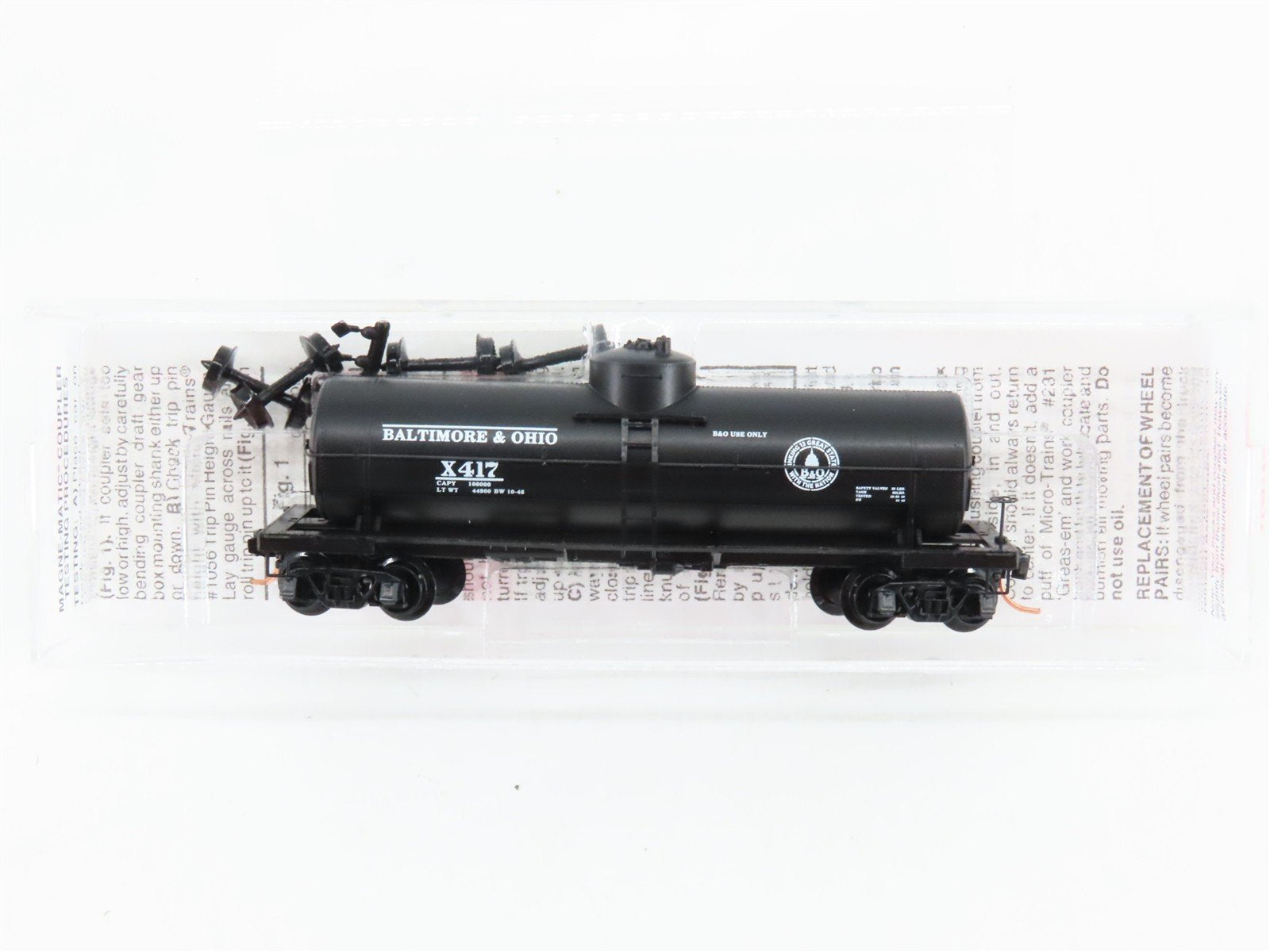 N Scale Micro-Trains 65020 B&O Baltimore & Ohio 39' Single Dome Tank Car RTR
