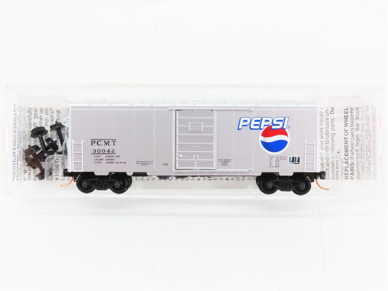 N Scale Micro-Trains 24300 PCMT Pepsi-Cola 40' Single Door Box Car 30042 RTR