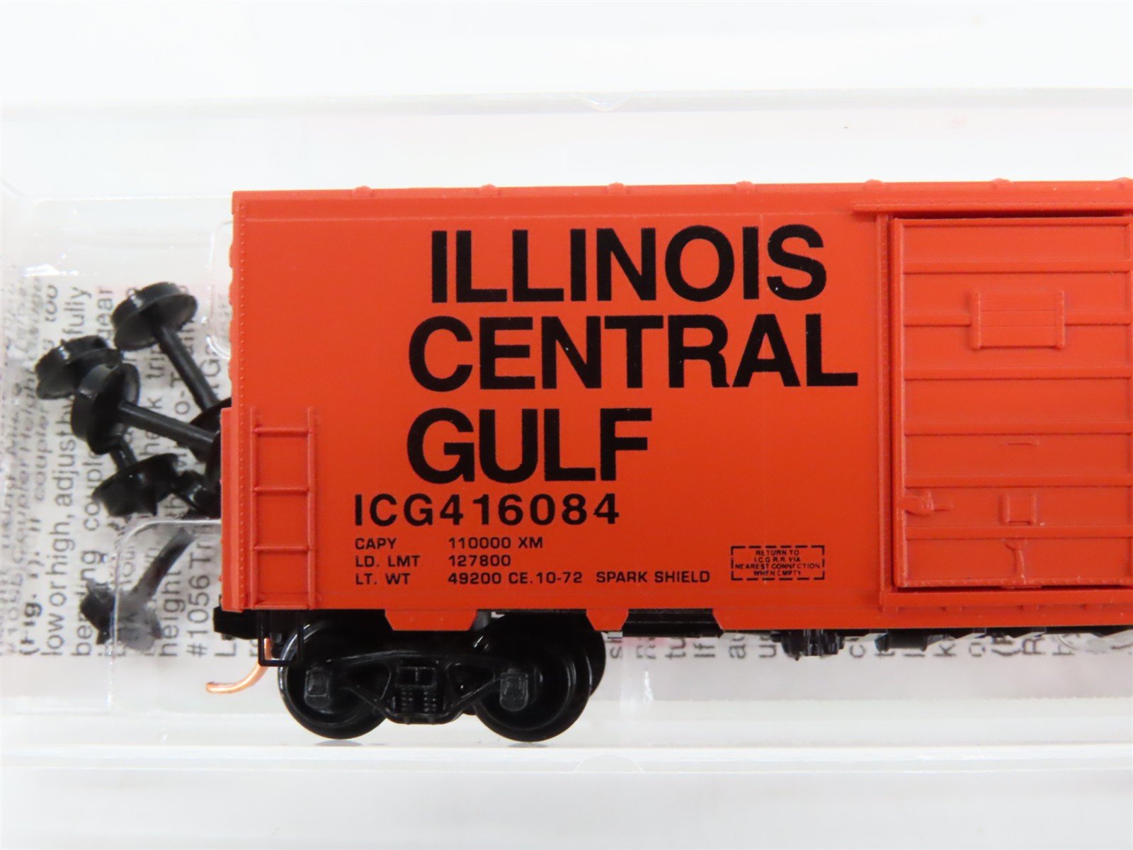 N Scale Micro-Trains 24070 ICG Illinois Central Gulf 40' Single Door Box Car RTR