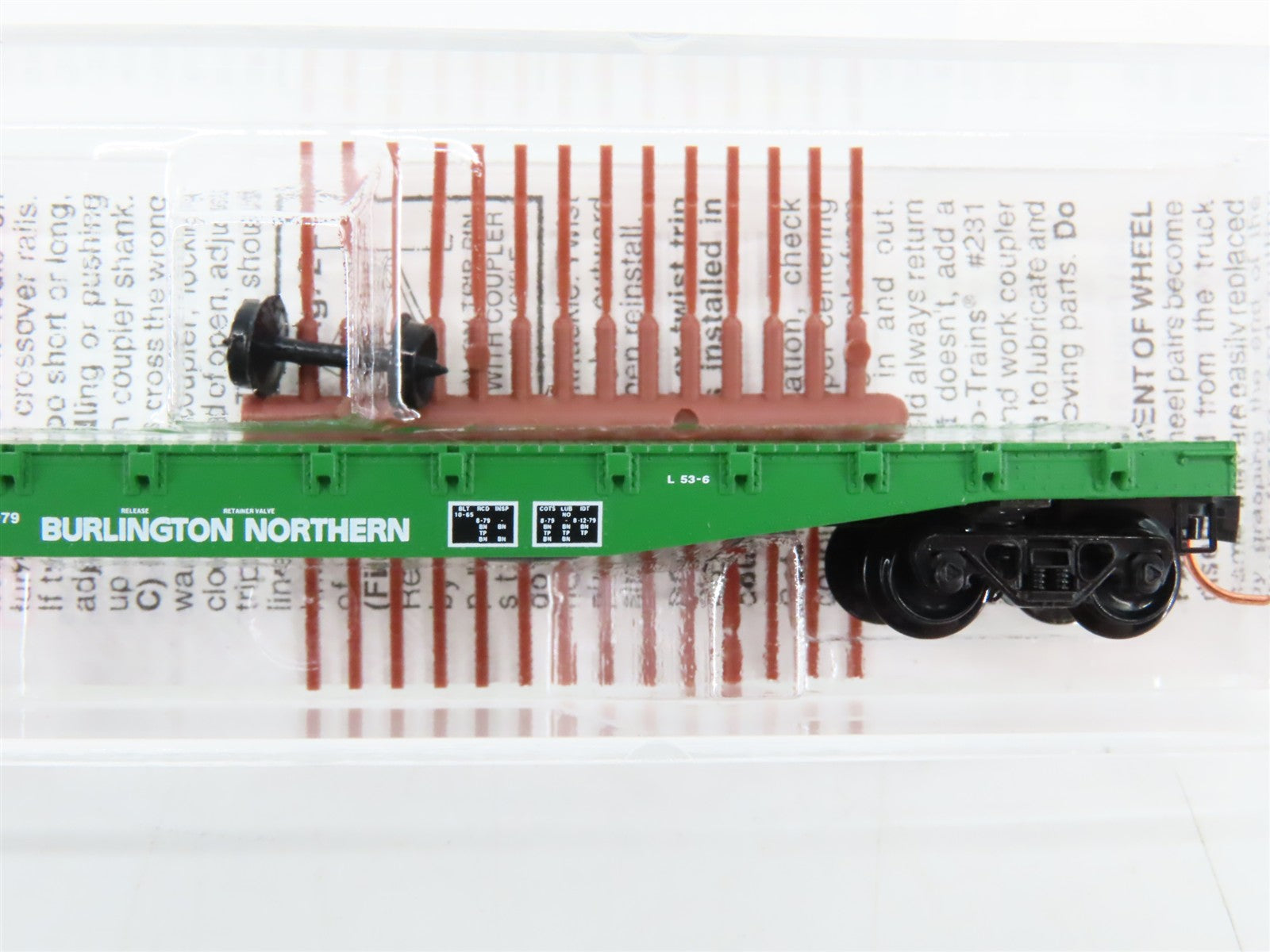 N Scale Micro-Trains 45200 BN Burlington Northern 50' Flat Car 612743 RTR