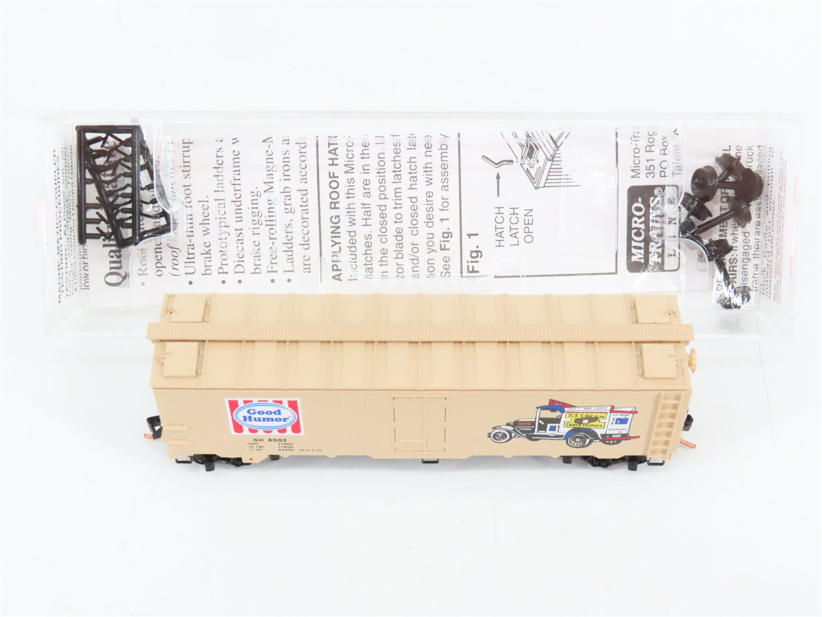 N Scale Micro-Trains 59580 GH Good Humor 40' Steel Ice Reefer 8002 RTR