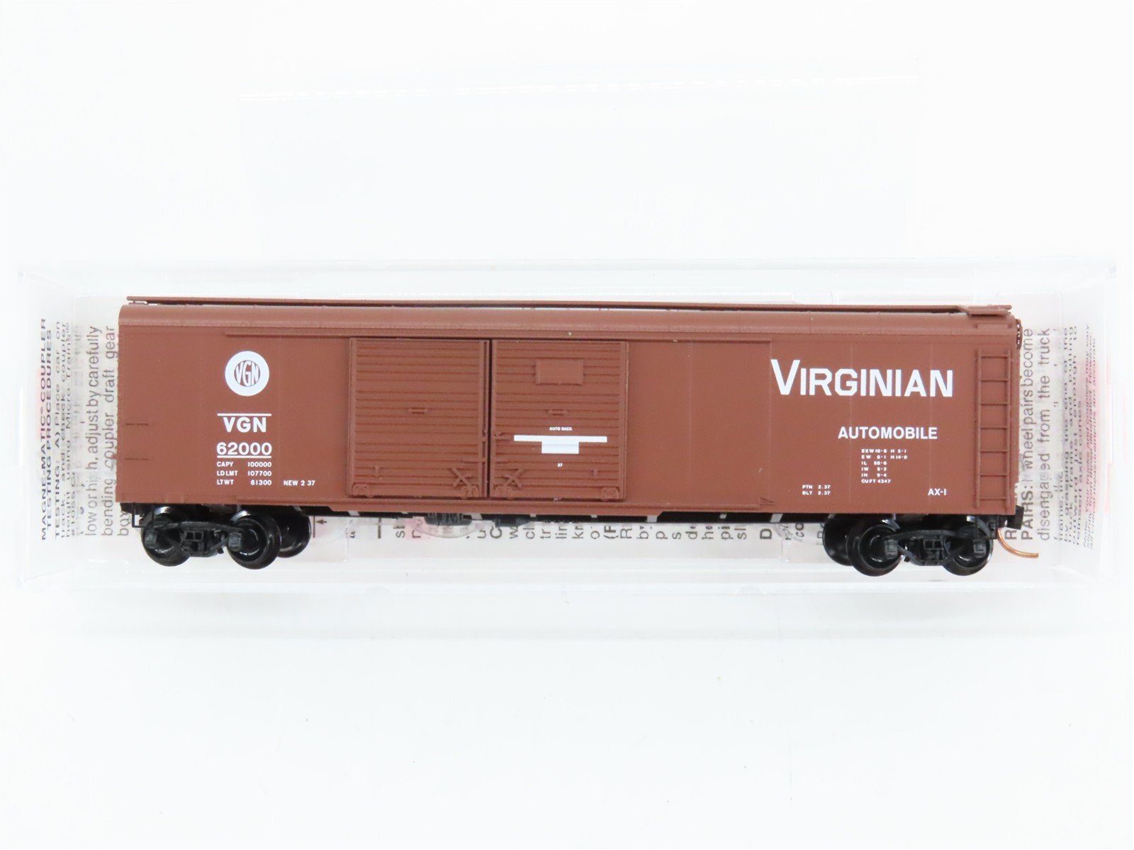 N Scale Micro-Trains 79050 VGN Virginian 50' Box Car 62000 RTR