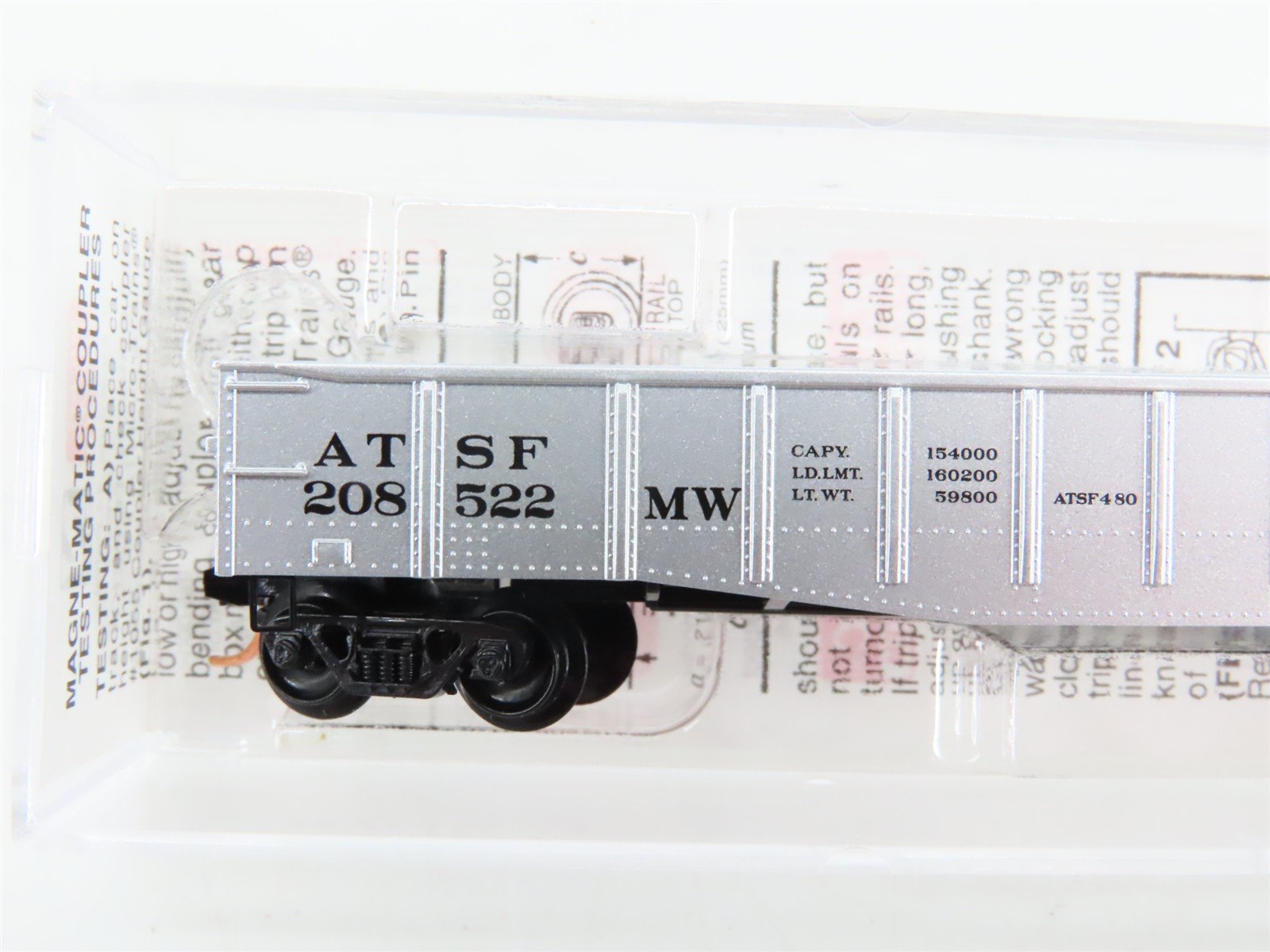 N Scale Micro-Trains 105060 ATSF Santa Fe 50' 50' Steel Side Gondola RTR
