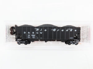 N Scale Micro-Trains 108060 Denver & Rio Grande Western 3-Bay Open Hopper RTR