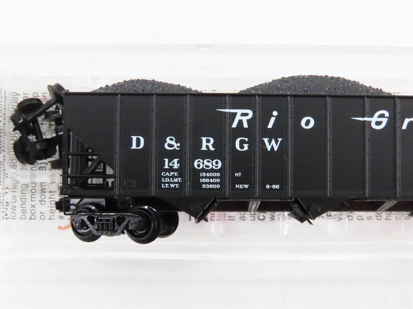 N Scale Micro-Trains 108060 Denver & Rio Grande Western 3-Bay Open Hopper RTR