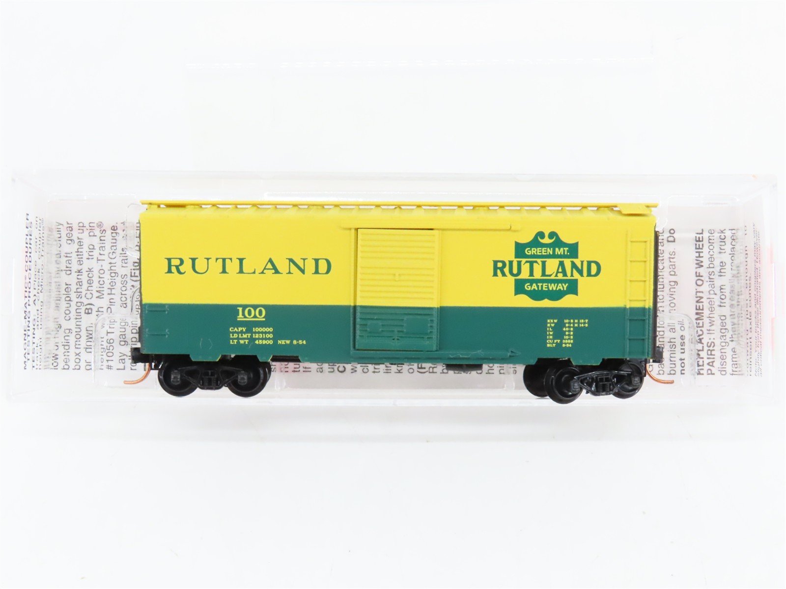 N Scale Micro-Trains 20146 RUT Rutland 40' Box Car 100 RTR