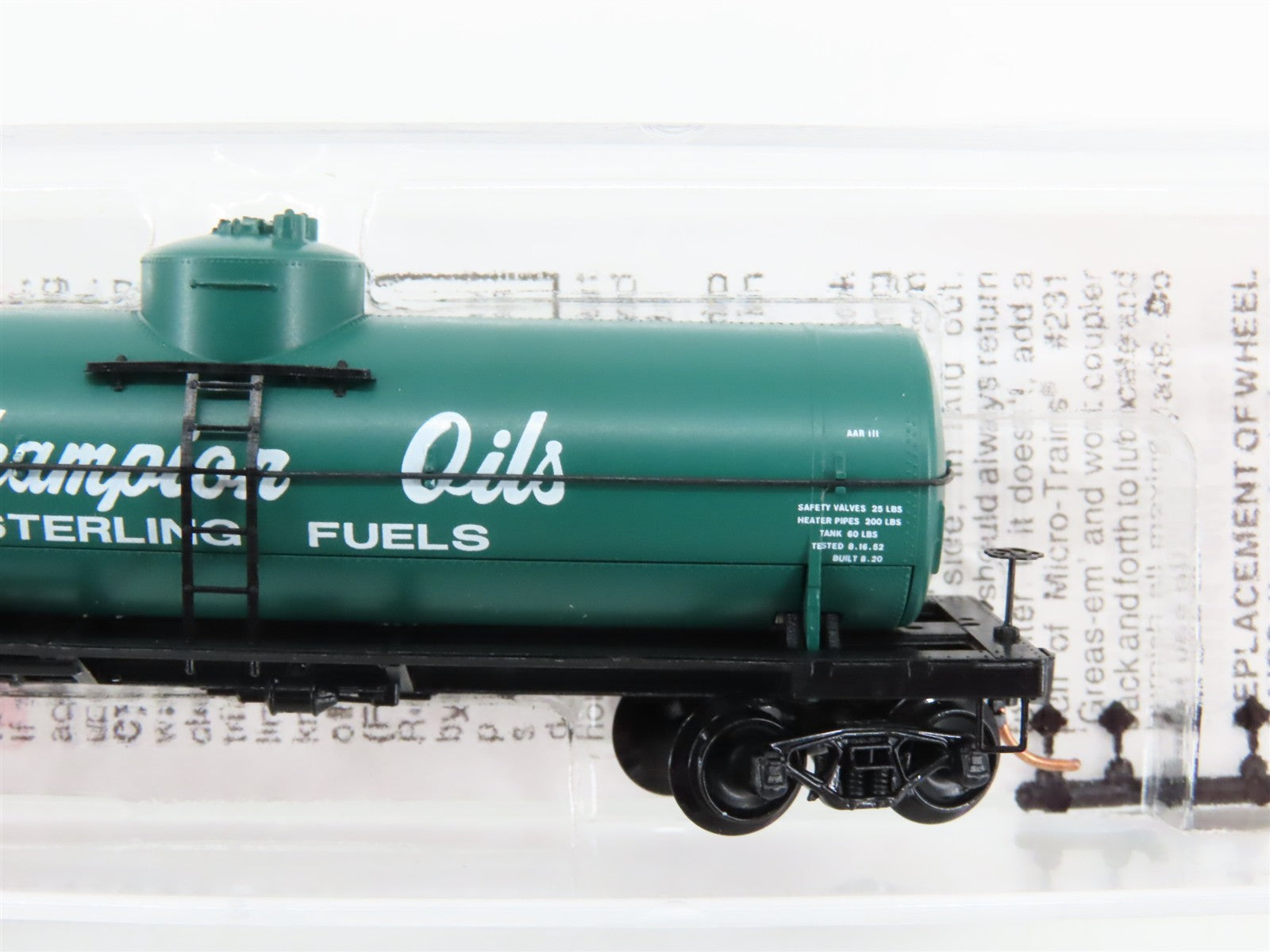 N Scale Micro-Trains 65490 Champion Oils - Sterling Fuels 39' Tank Car RTR