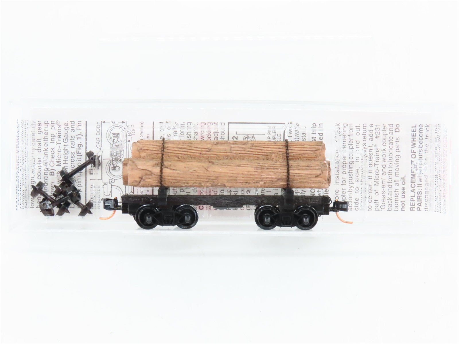N Scale Micro-Trains 113520 30' Skeleton Log Car w/ Log Load #5 RTR