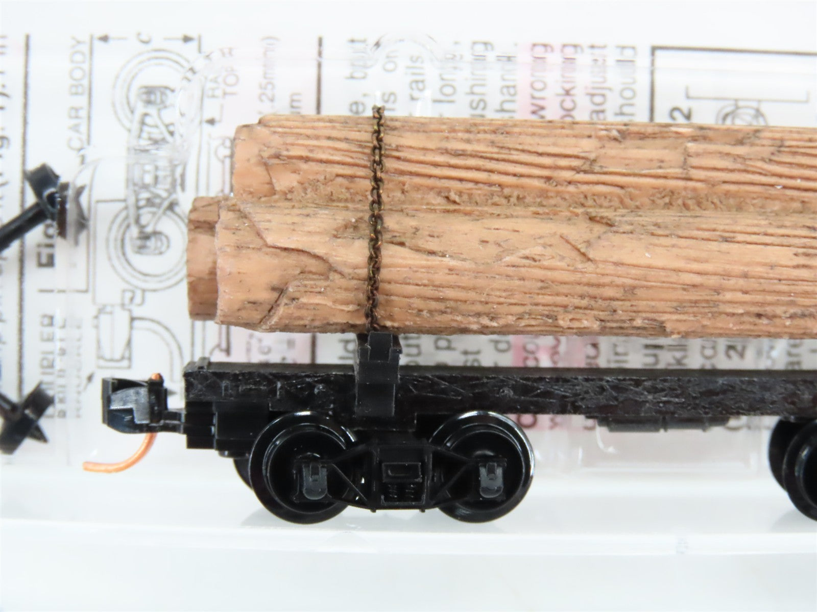 N Scale Micro-Trains 113520 30' Skeleton Log Car w/ Log Load #5 RTR