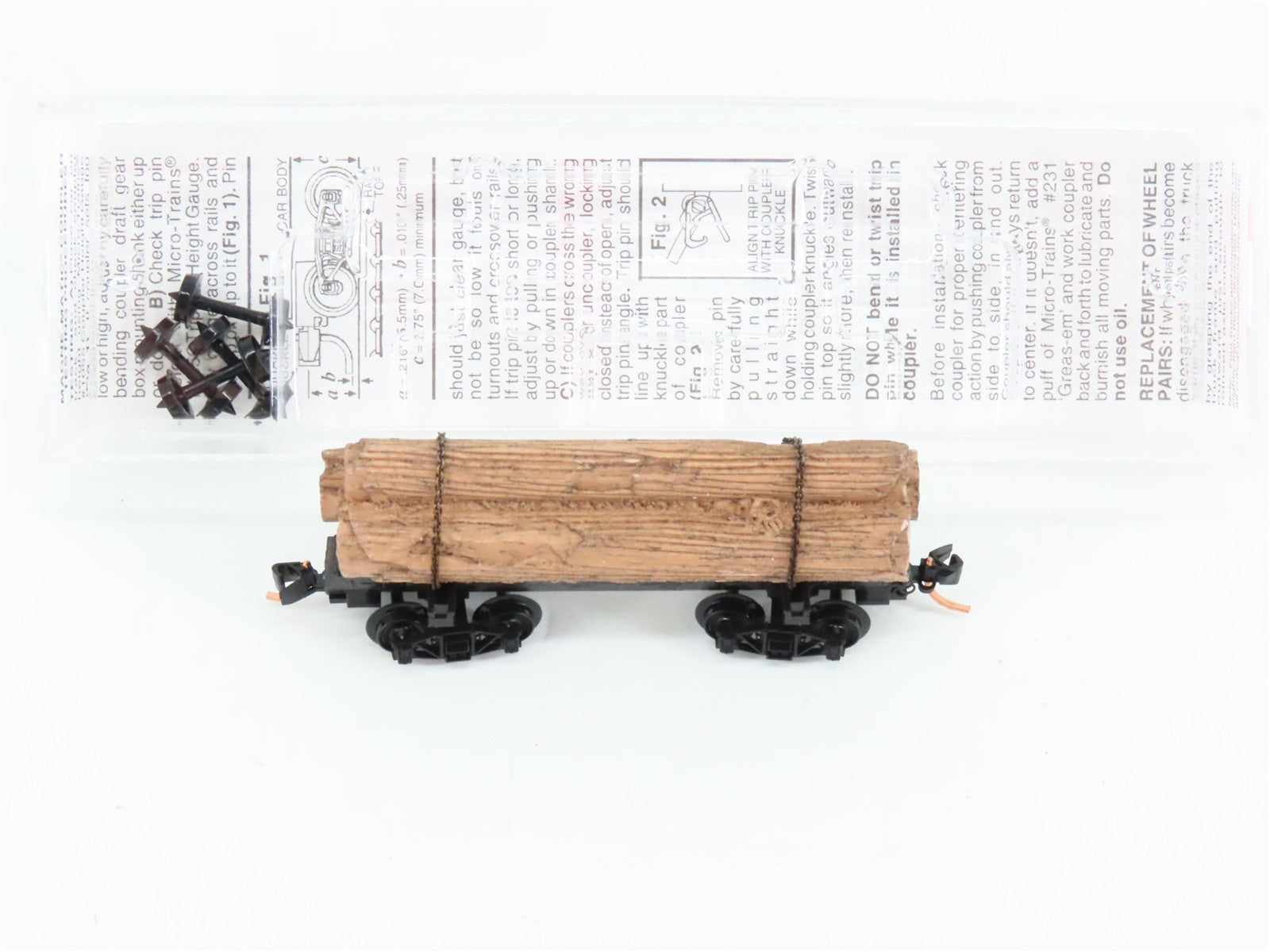 N Scale Micro-Trains 113520 30' Skeleton Log Car w/ Log Load #5 RTR