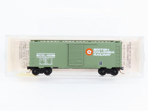 N Scale Micro-Trains 20580 BCOL British Columbia Railway 40' Box Car 4238 RTR