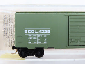 N Scale Micro-Trains 20580 BCOL British Columbia Railway 40' Box Car 4238 RTR