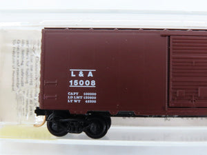 N Scale Micro-Trains 20540 L&A Louisiana & Arkansas 40' Box Car 15008 RTR