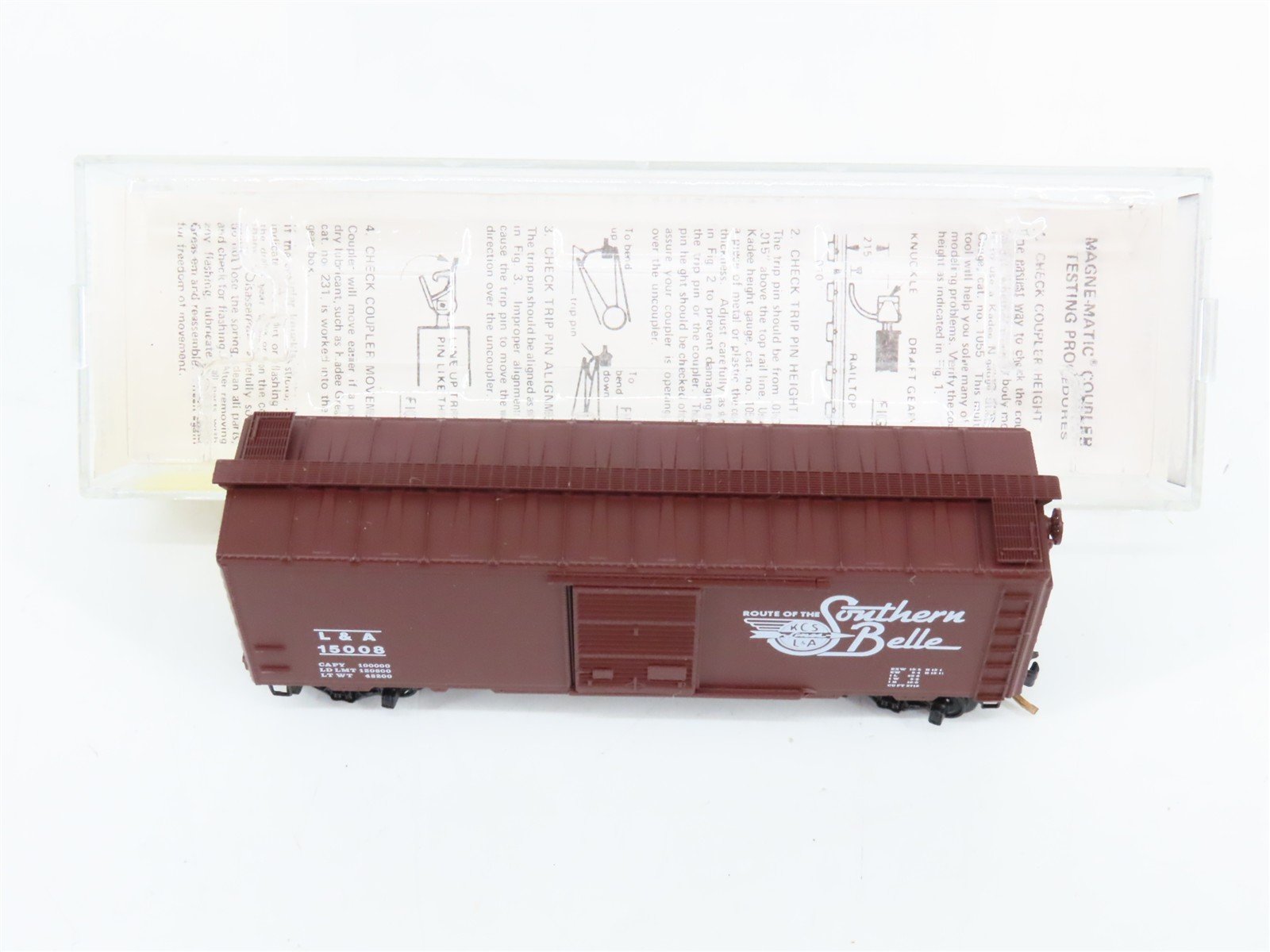 N Scale Micro-Trains 20540 L&A Louisiana & Arkansas 40' Box Car 15008 RTR