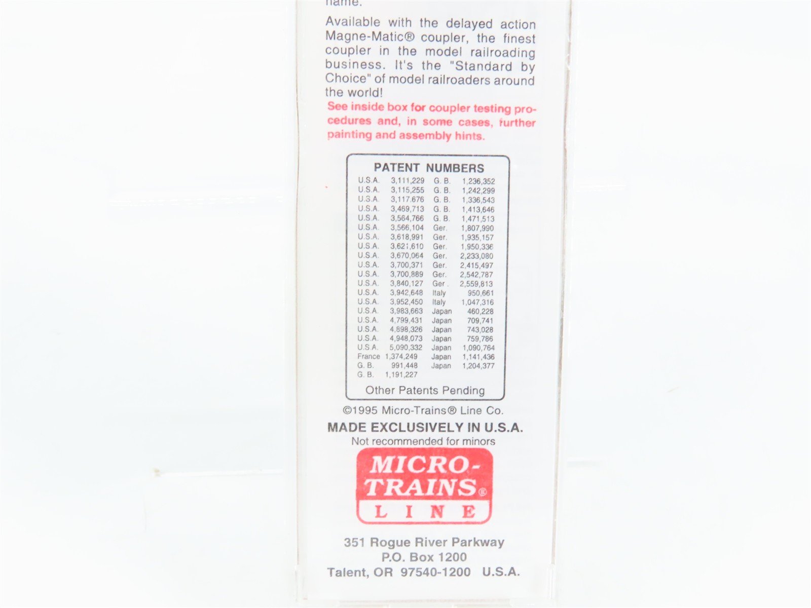 N Scale Micro-Trains 65380 MTL Micro-Trains Line 39' Tank Car 1995 RTR