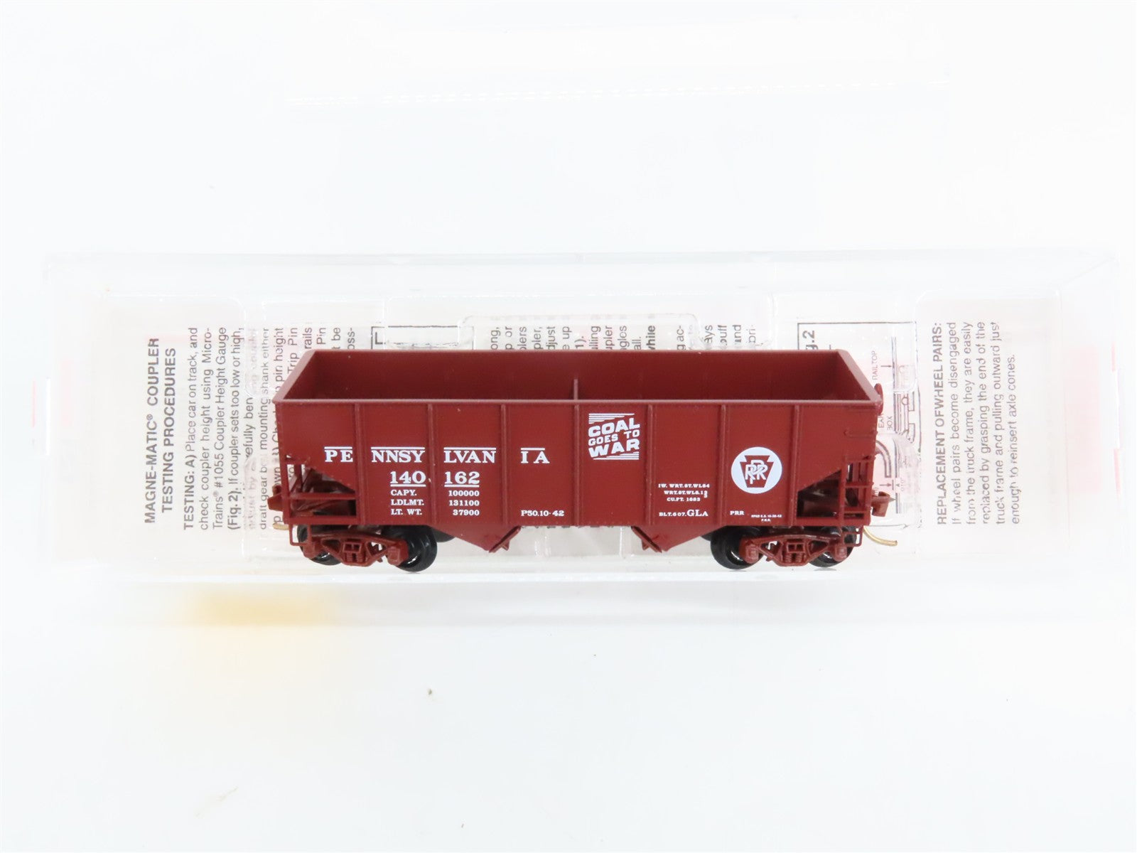 N Scale Micro-Trains 56270 PRR Pennsylvania 33' Twin Bay Hopper 140162 RTR