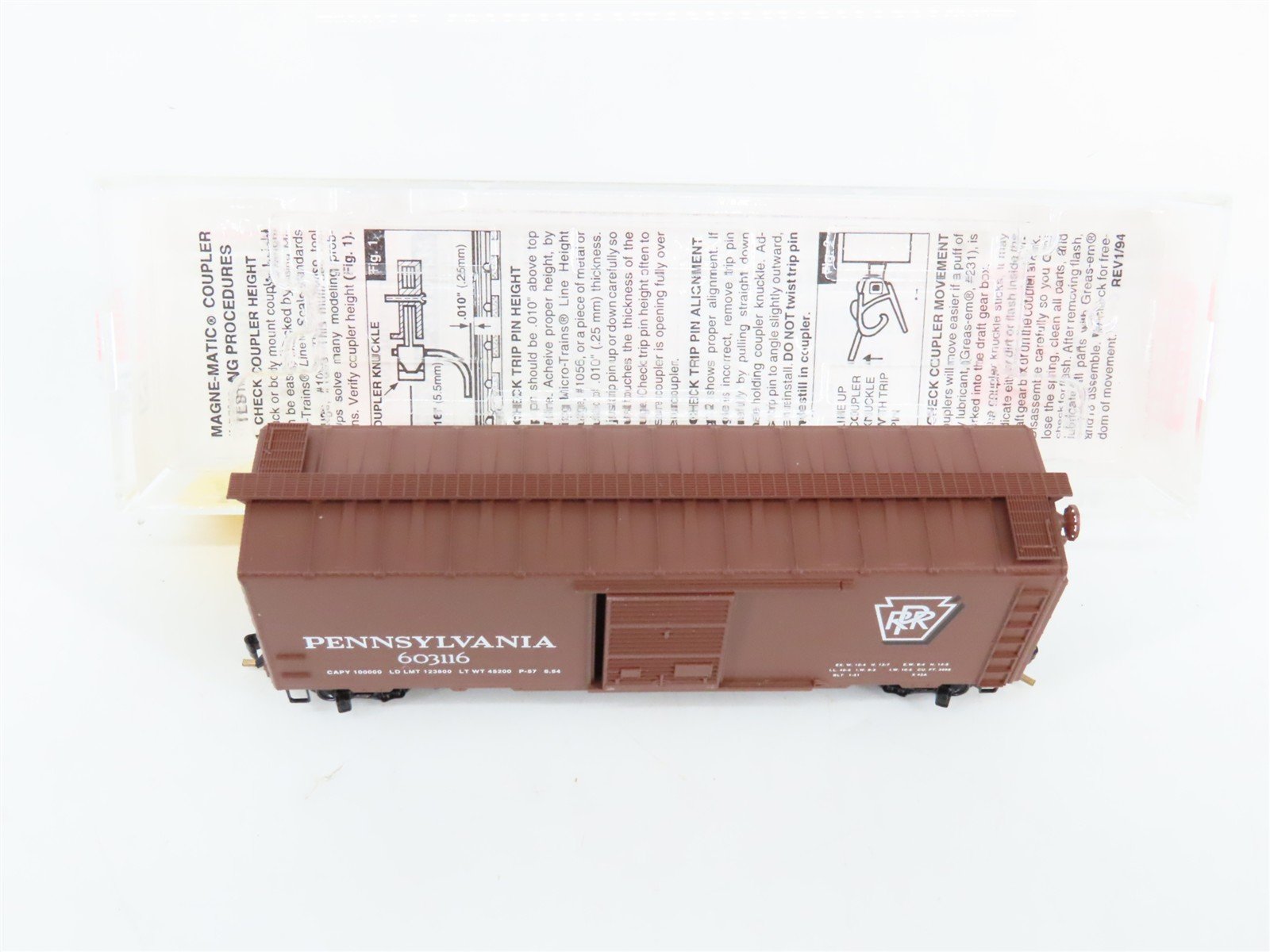 N Scale Micro-Trains 20780 PRR Pennsylvania 40' Box Car 603116 RTR