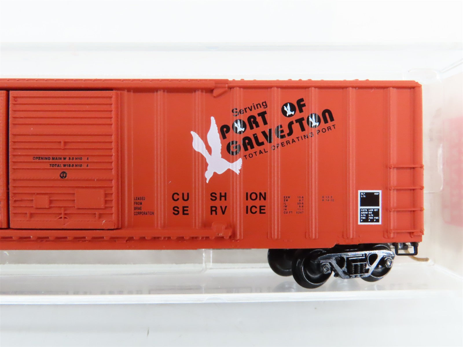 N Scale Micro-Trains 30040 GW Galveston Wharves 50' Rib Side Box Car 1063 RTR