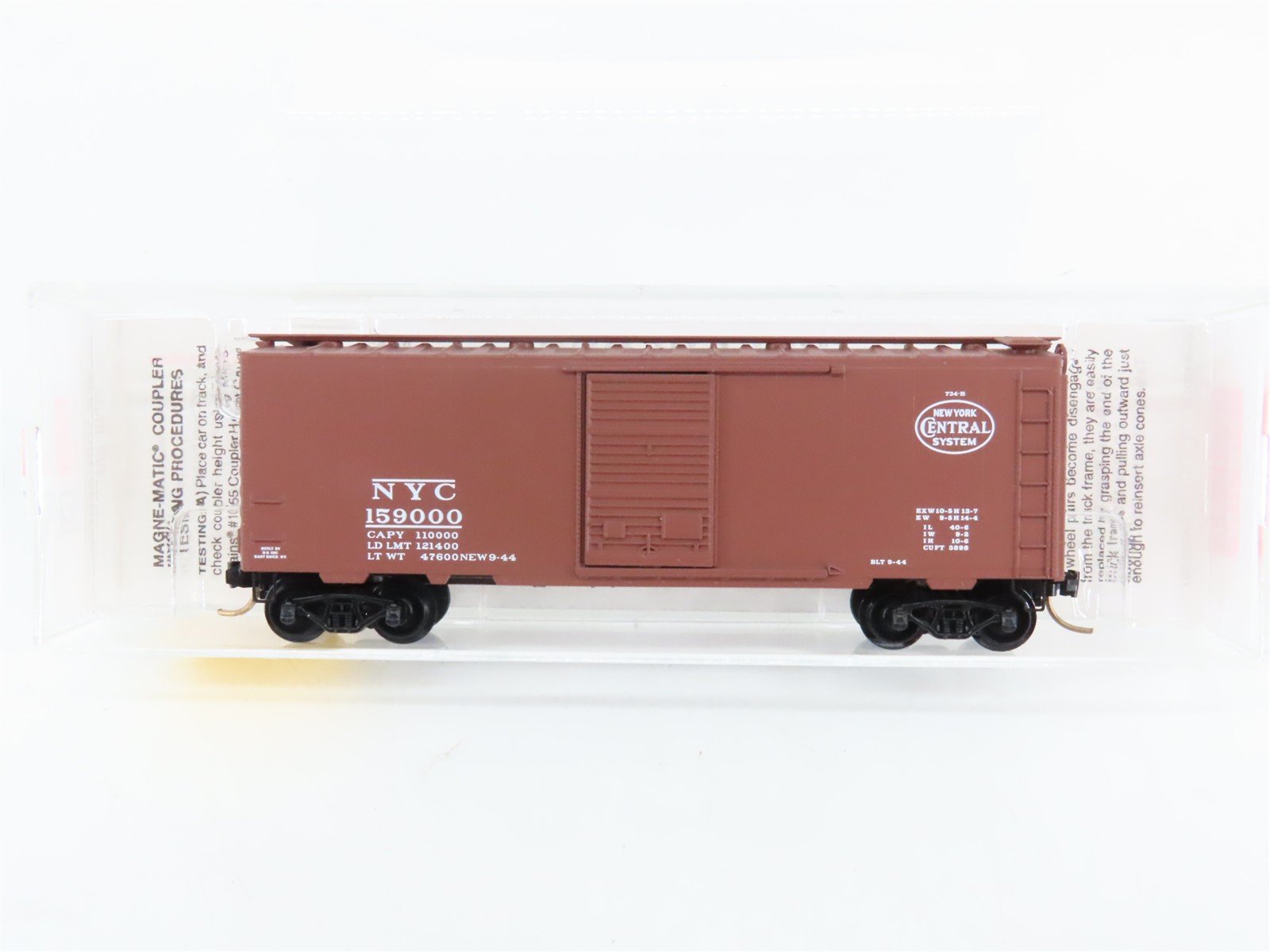 N Scale Micro-Trains 20047 NYC New York Central 40' Box Car 159000 RTR
