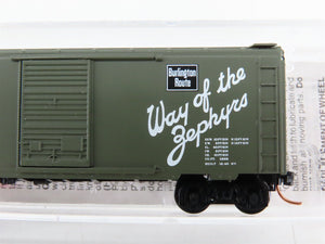 N Scale Micro-Trains 20656 CB&Q Chicago, Burlington & Quincy 40' Box Car RTR