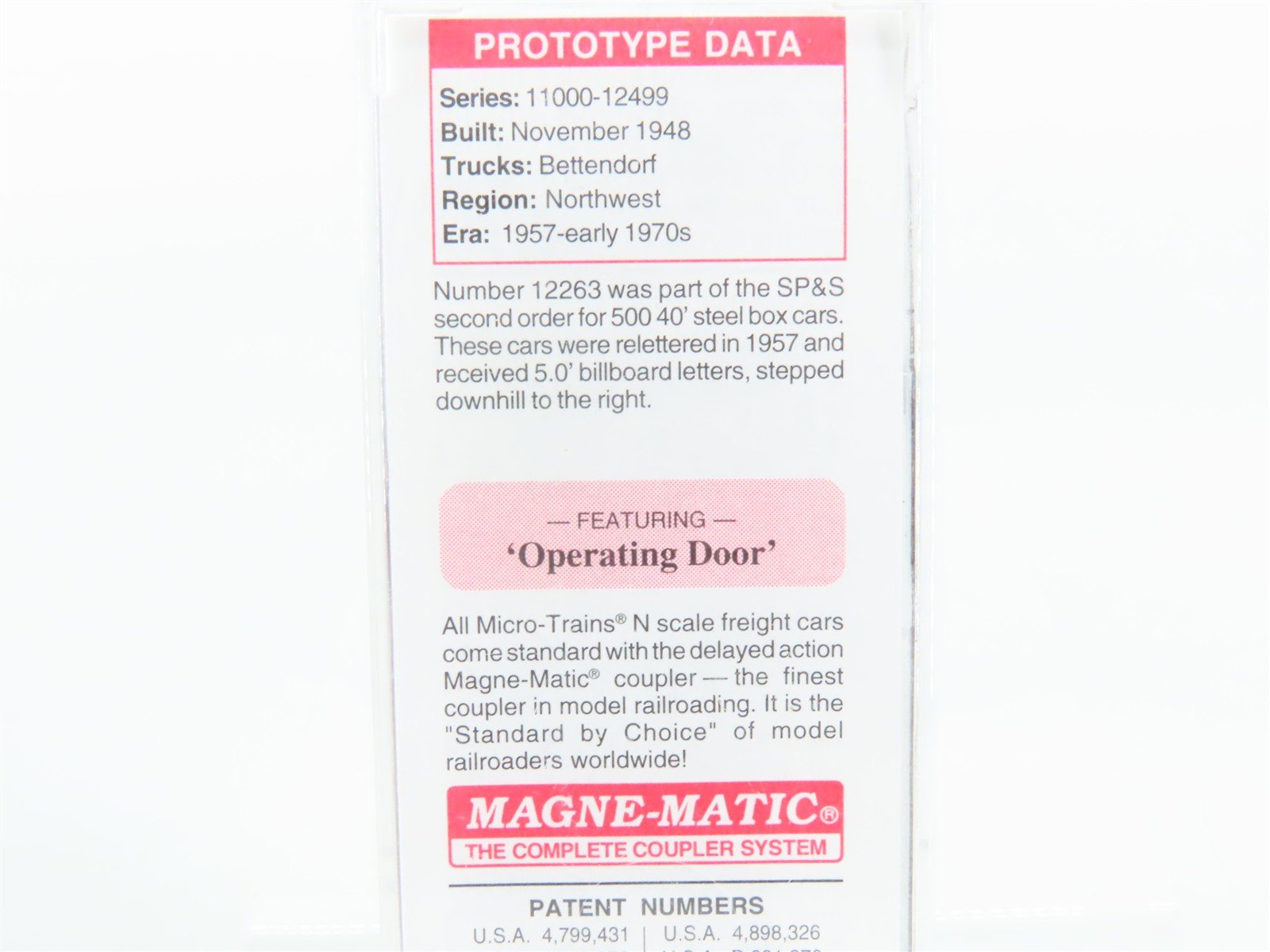 N Scale Micro-Trains 02000850 SP&S Spokane, Portland & Seattle 40' Box Car RTR