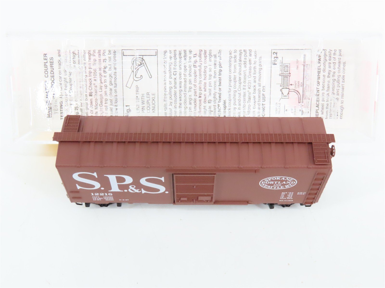 N Scale Micro-Trains 20850 SPS Spokane, Portland & Seattle 40' Box Car 12218 RTR