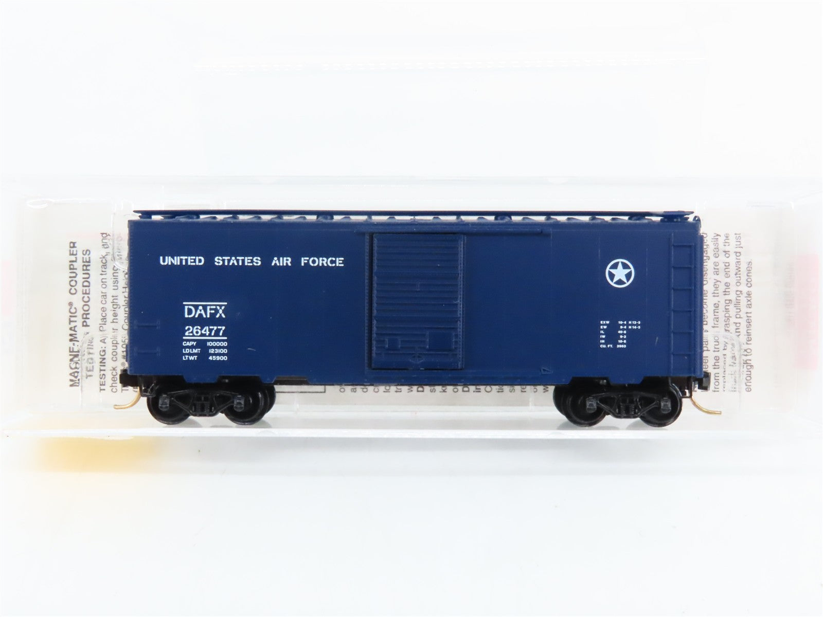 N Scale Micro-Trains 20446 DAFX United States Air Force 40' Box Car 26477 RTR