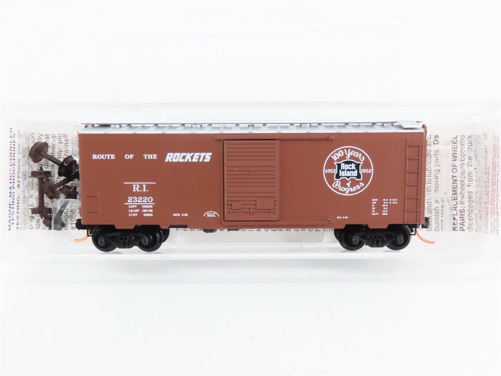 N Scale Micro-Trains 20700 RI Rock Island 40' Box Car 23220 RTR
