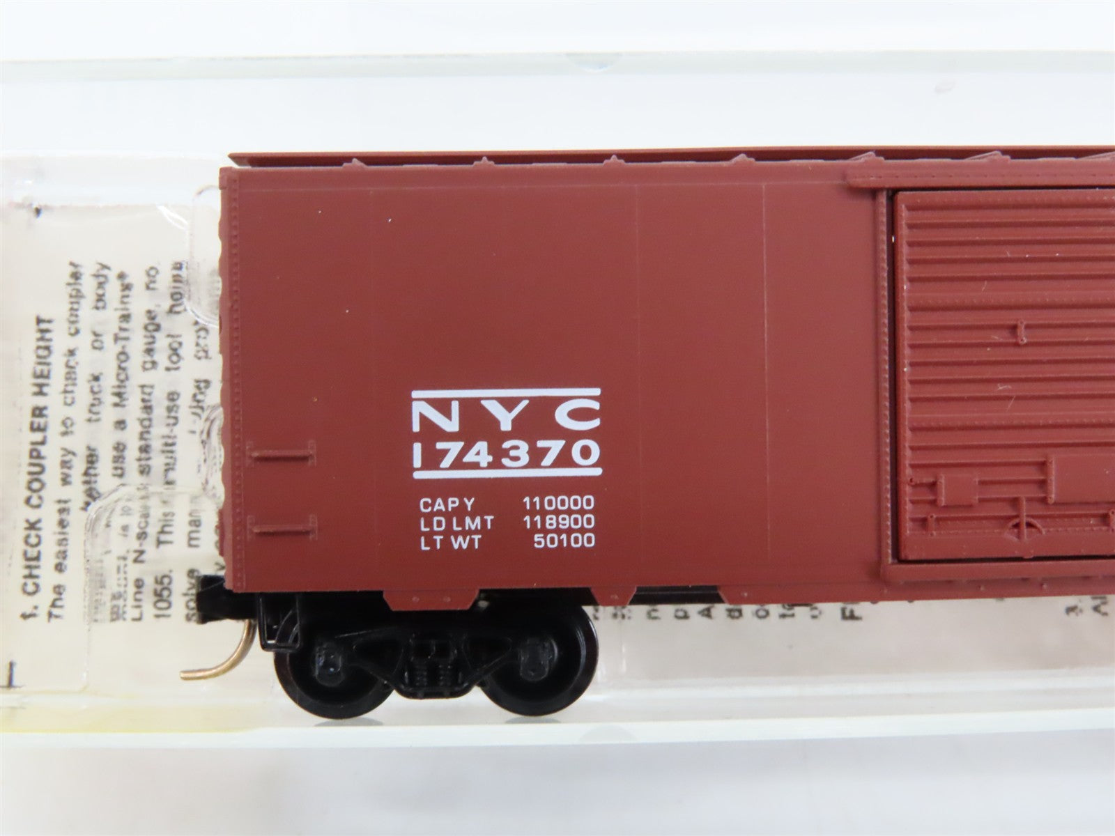N Scale Micro-Trains 20380 NYC New York Central 40' Box Car 174370 RTR