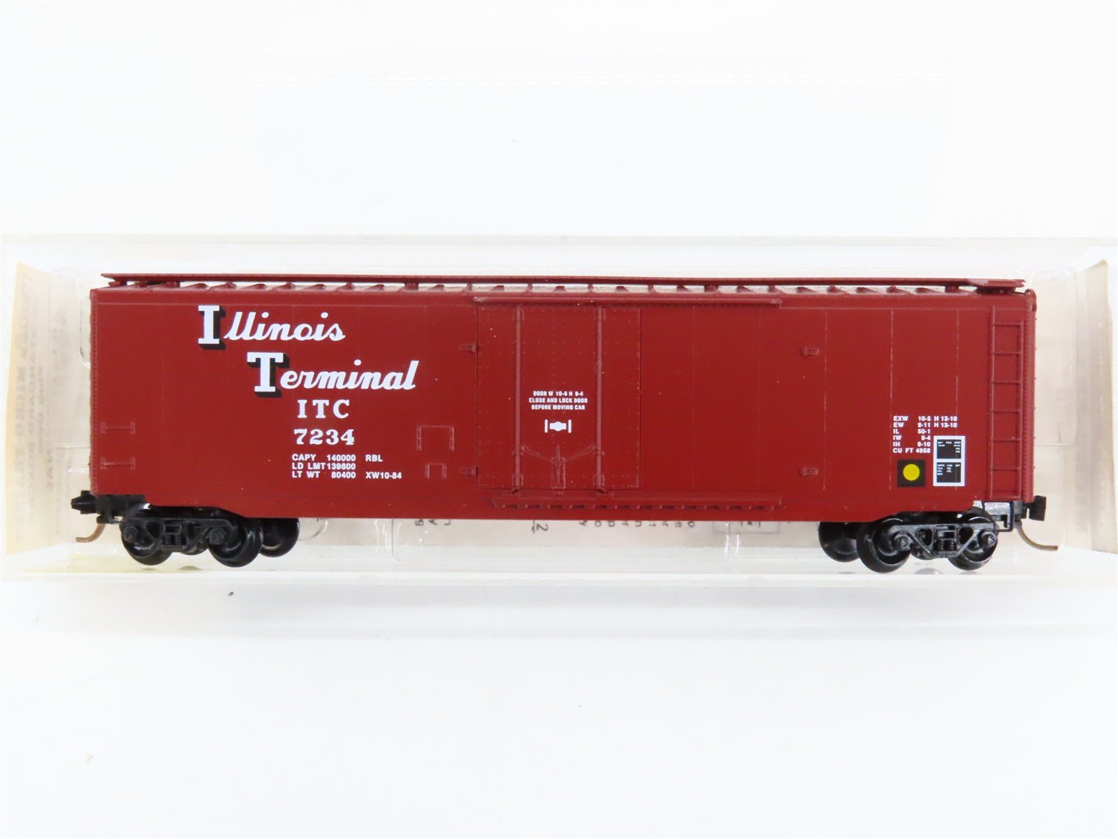N Scale Micro-Trains 32270 ITC Illinois Terminal 50' Plug Door Box Car 7234 RTR