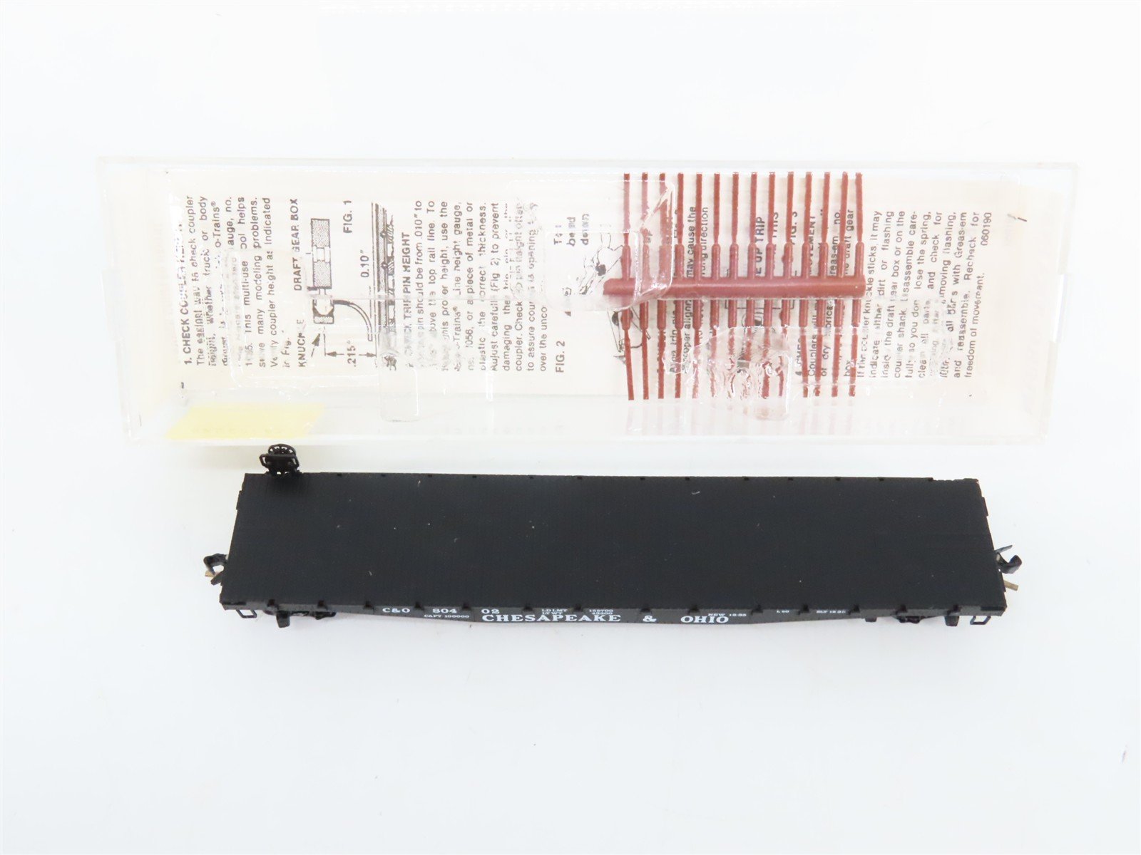 N Scale Micro-Trains 45100 C&O Chesapeake & Ohio 50' Fishbelly Side Flat Car RTR