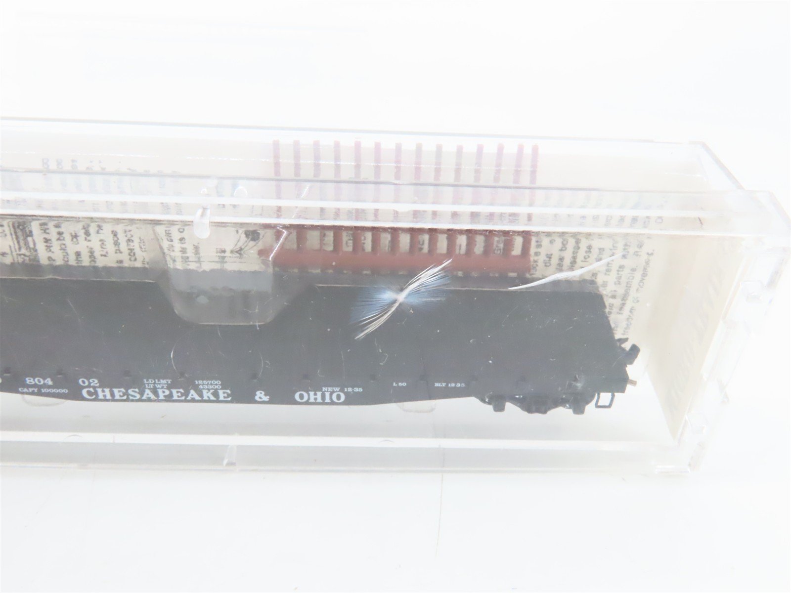 N Scale Micro-Trains 45100 C&O Chesapeake & Ohio 50' Fishbelly Side Flat Car RTR
