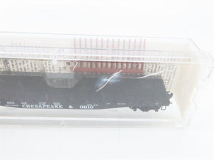 N Scale Micro-Trains 45100 C&O Chesapeake & Ohio 50' Fishbelly Side Flat Car RTR