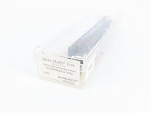N Scale Micro-Trains 45100 C&O Chesapeake & Ohio 50' Fishbelly Side Flat Car RTR
