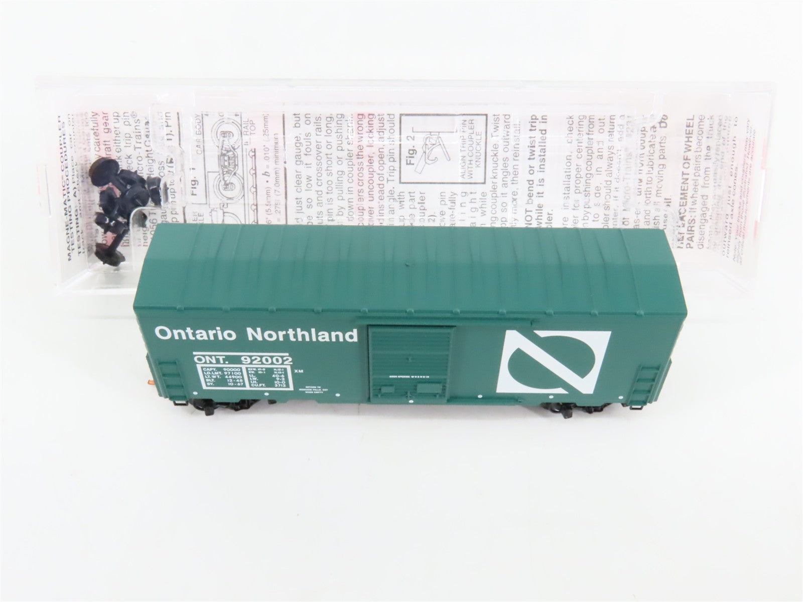 N Scale Micro-Trains 24100 ONT Ontario Northland 40' Box Car 92002 RTR