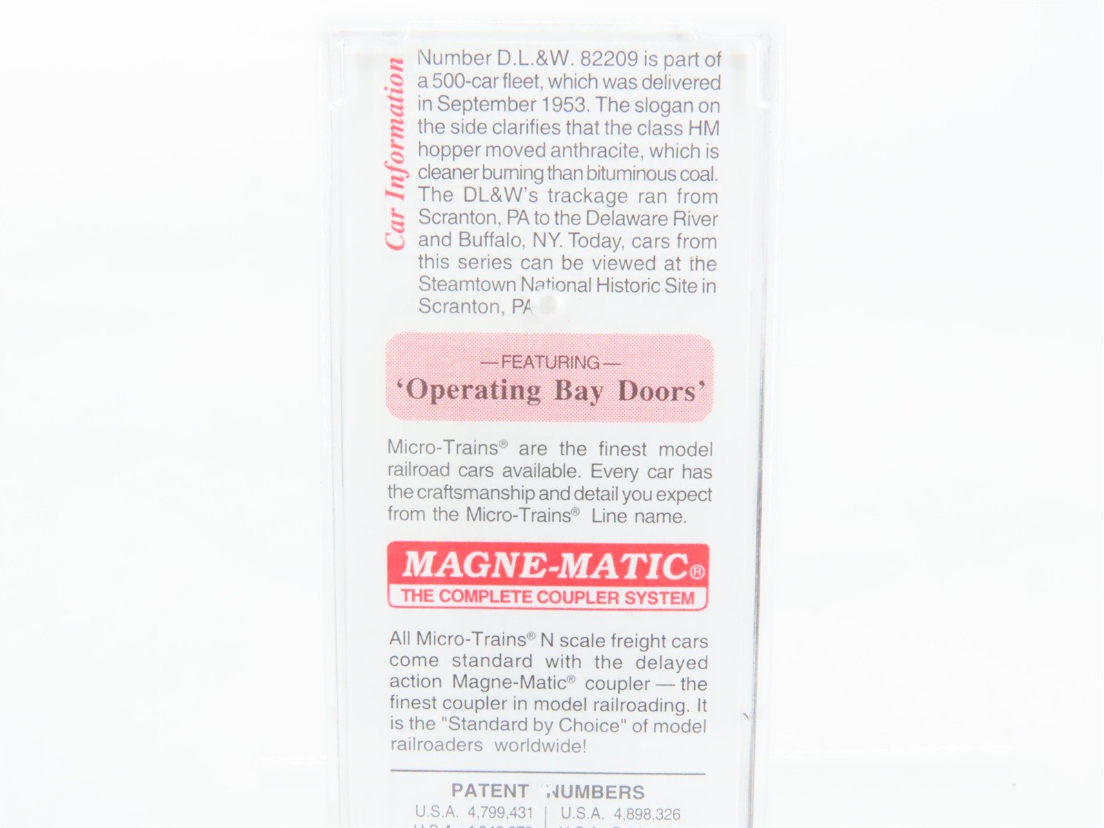 N Scale Micro-Trains 56320 Delaware, Lackawanna & Western 33' 2-Bay Hopper RTR