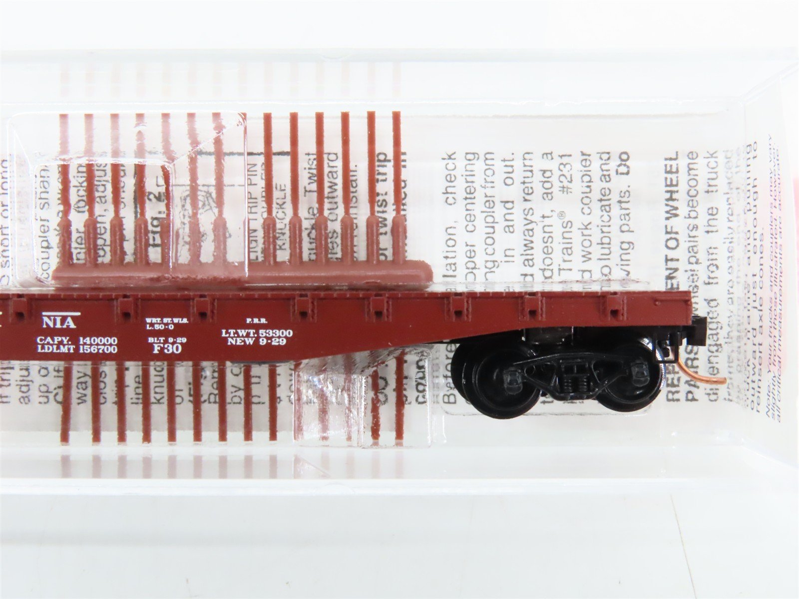N Scale Micro-Trains 45140 PRR Pennsylvania 50' Flat Car 470165 RTR